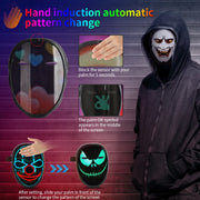 Bluetooth RGB Light Up LED Mask Diy Picture Animation Text Halloween Christmas Carnival Costume Party Game Child Masks Deco GIFT