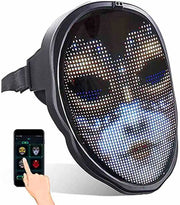 Bluetooth RGB Light Up LED Mask Diy Picture Animation Text Halloween Christmas Carnival Costume Party Game Child Masks Deco GIFT