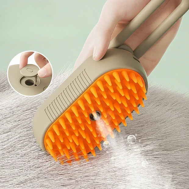 Pet Steam Brush Cat Dog Cleaning Steamy Spray Massage Beauty Comb 3 In 1 Hair Removal Grooming Supplies Pets Accessories