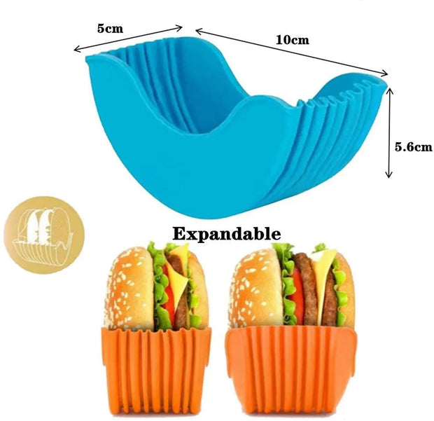 Reusable Burger Rack Useful Gadgets Silicone Frame Burger Tool Holder Shelf Storage Kitchen Organizer Tools Dining Bar Home