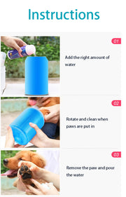 Pet Foot Wash Cup Soft Silicone Comb Cat Paw Cleaning Cup Dog Foot Cleaner Portable Dog Bathing and Cleaning Supplies