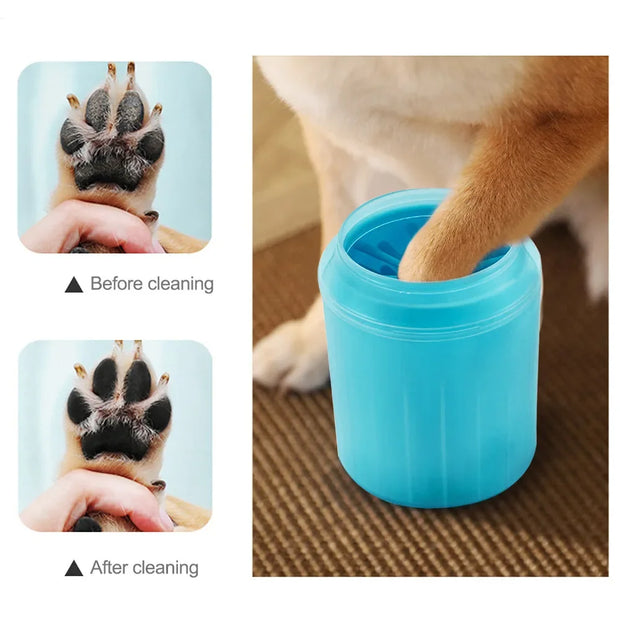 Pet Foot Wash Cup Soft Silicone Comb Cat Paw Cleaning Cup Dog Foot Cleaner Portable Dog Bathing and Cleaning Supplies