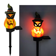 Halloween Pumpkin Candle Pathway Solar Lights Crow Yard Stake Lamp for Garden Yard Lawn Pathway Home Party Decoration Waterproof