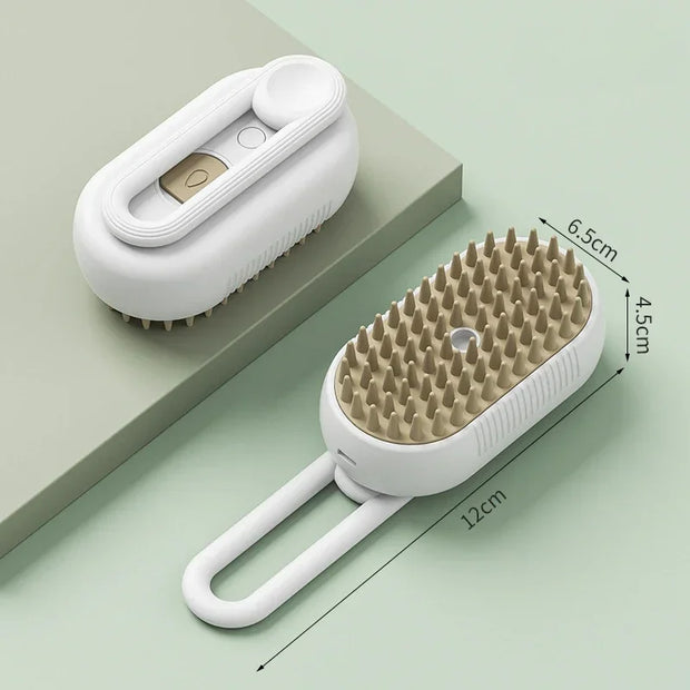 Pet Steam Brush Cat Dog Cleaning Steamy Spray Massage Beauty Comb 3 In 1 Hair Removal Grooming Supplies Pets Accessories