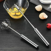 Semi Automatic Mixer Whisk Egg Beater Stainless Steel Manual Hand Mixer Self-Turning Cream Utensils Kitchen Mixer Egg Tools