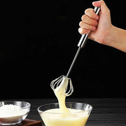 Semi Automatic Mixer Whisk Egg Beater Stainless Steel Manual Hand Mixer Self-Turning Cream Utensils Kitchen Mixer Egg Tools