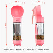 Portable Cat Dog Water Bottle Food Feeder Drinker Poop Dispenser 3 In 1 Leak-proof Multifunctional Dog Waterer Bottle