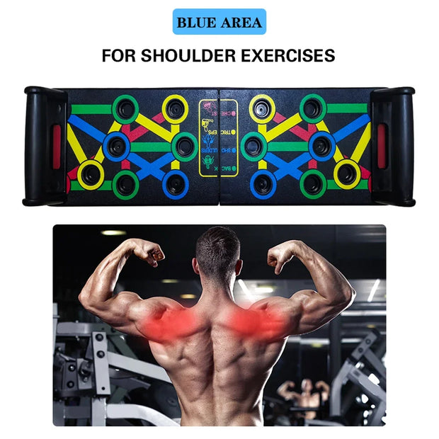 14 in 1 Push-Up Rack Board Training Sport Workout Fitness Gym Equipment Push Up Stand for ABS Abdominal Muscle Building Exercise