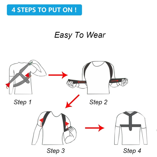 Adjustable Back Shoulder Posture Corrector Belt Clavicle Spine Support Reshape Your Body Home Office Sport Upper Back Neck Brace