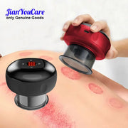 JYHealth Electric Vacuum Cupping Skin Scraping Massager Jars Body Heating Guasha Suction Cups Therapy Set health Care Portable