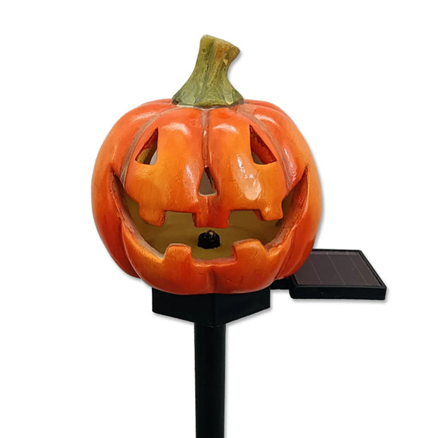 Halloween Pumpkin Candle Pathway Solar Lights Crow Yard Stake Lamp for Garden Yard Lawn Pathway Home Party Decoration Waterproof