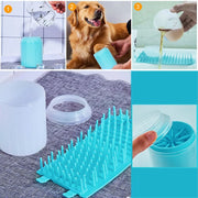 Pet Foot Wash Cup Soft Silicone Comb Cat Paw Cleaning Cup Dog Foot Cleaner Portable Dog Bathing and Cleaning Supplies